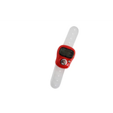 Red digitale tasbihteller met witte band, ideale willekeurige kleur voor gebeden